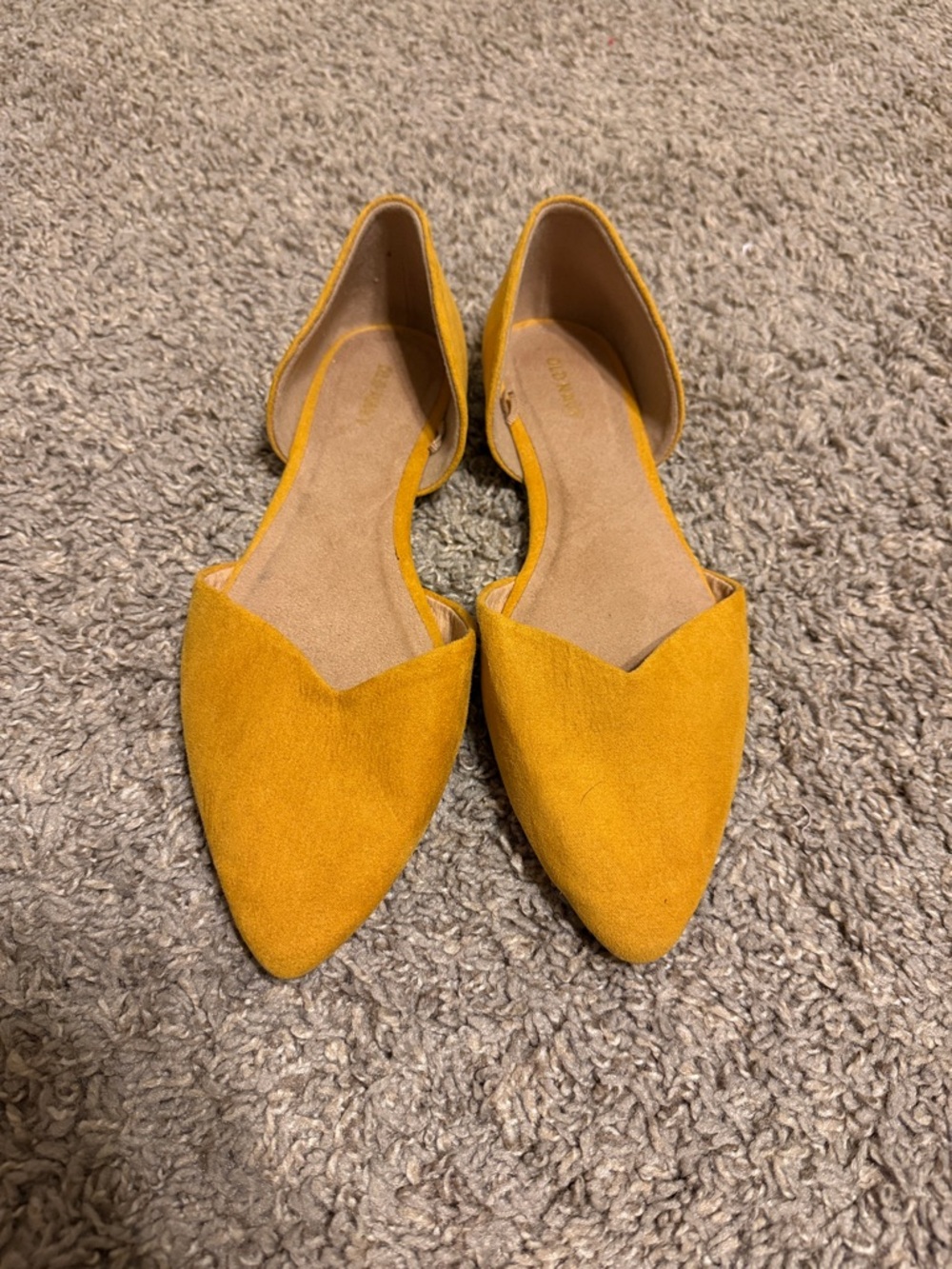 Old Navy Yellow Pointed-Toe D'Orsay Flats